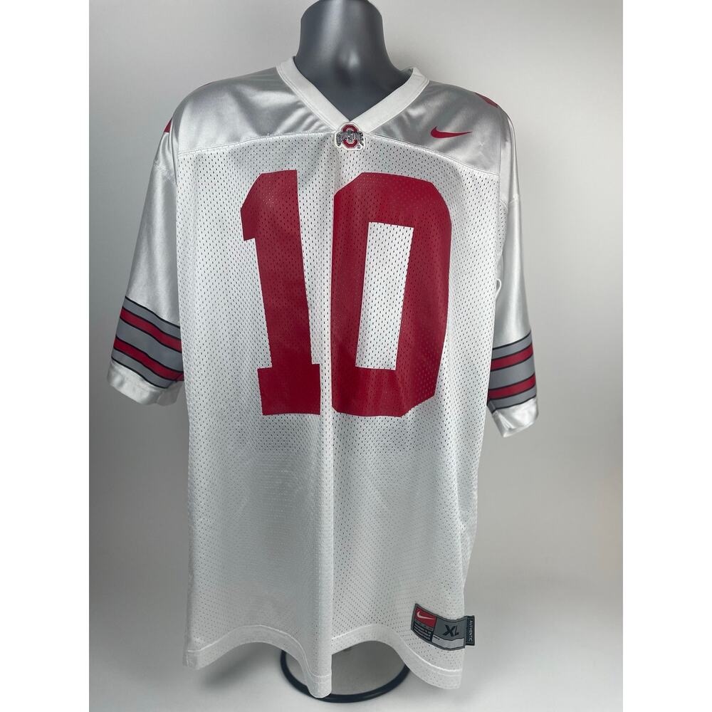VNTG Ohio State Buckeyes Nike Team Football Jersey Men’s XL White #10